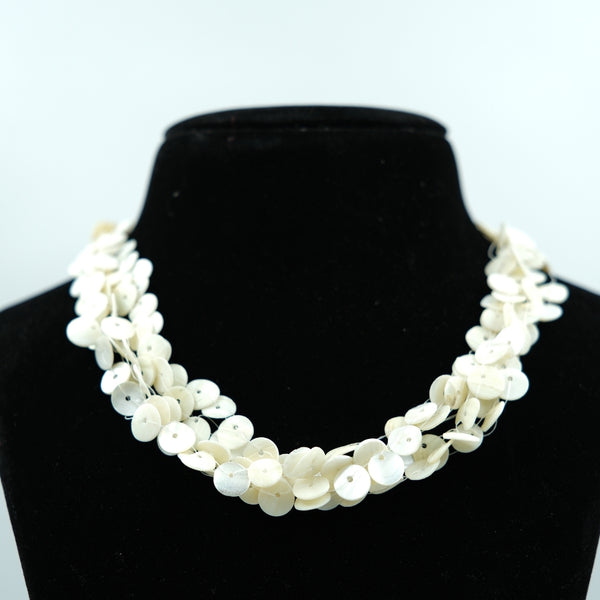 Pearl Shell Cluster Necklace