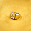 TriStar Elite Geometric Gold Signet Ring