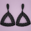 Midnight Noir Beaded Drop Earrings