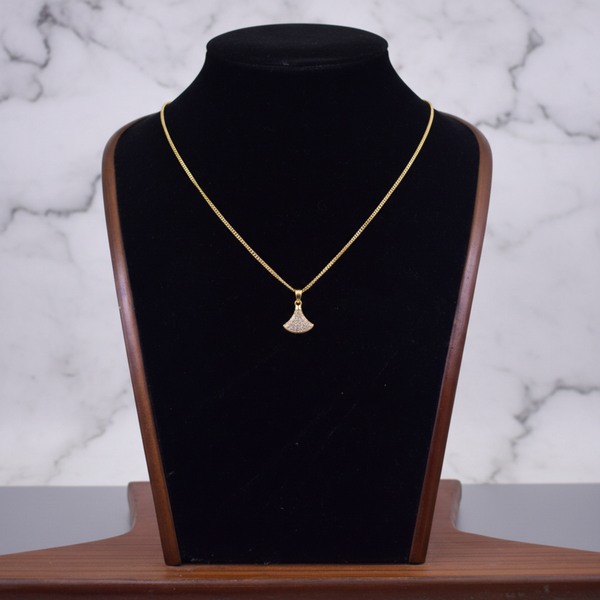 Golden Arc Sparkle Pendant