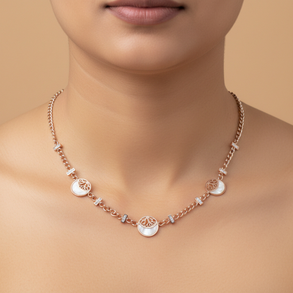 Rose Aura Charm Necklace