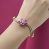 Ruby Bloom Elegance Bracelet