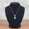 Radiant Teardrop Halo Pendant