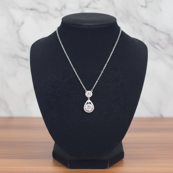 Radiant Teardrop Halo Pendant