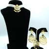 Royal Golden Filigree Pearl Choker & Chandbali Earring Set