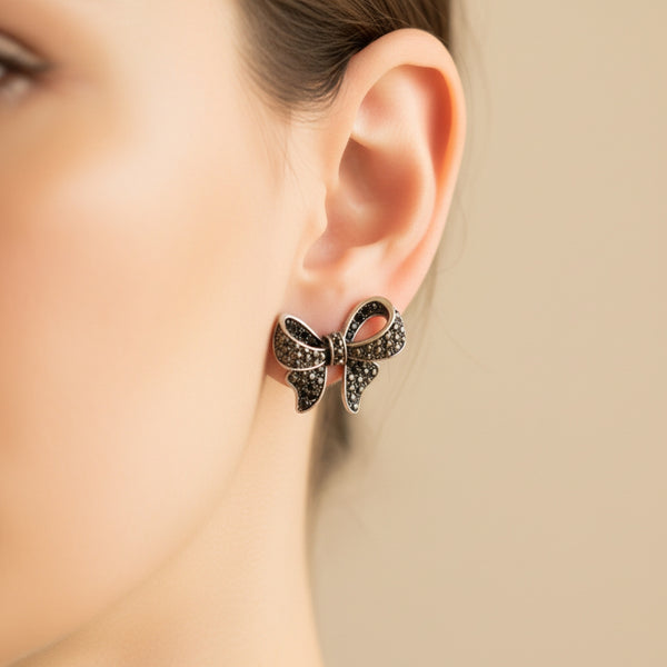 Midnight Bow Spark Studs