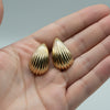 Golden Wave Luxe Stud Earrings