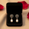 Regal Pearl Halo Earrings