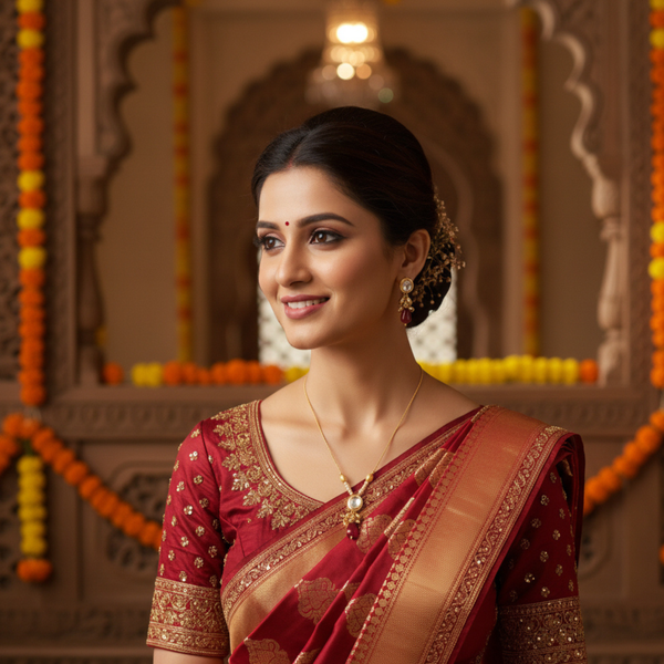 Ruby Dewdrop Pendant Set