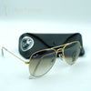 Premium Designer-Inspired Golden Aviator Sunglasses