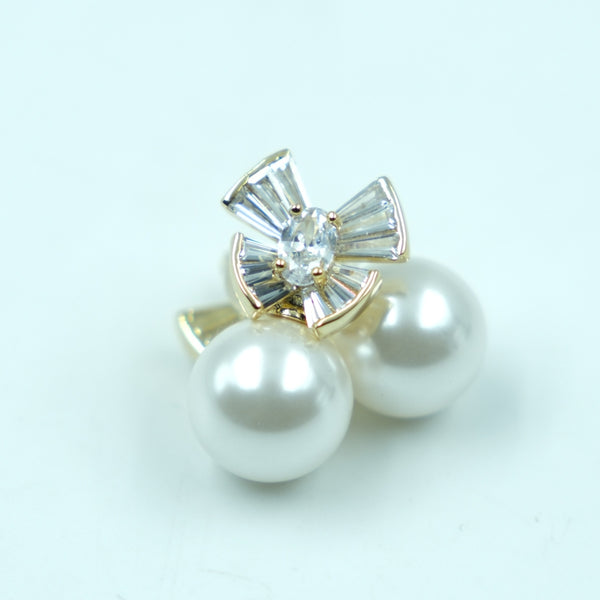 Pearl Blossom Stud Earrings