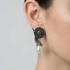 Regal Pearl Halo Earrings