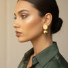 Luna Drop Gold Stud Earrings