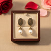 Pearl Leaf Grace Earrings