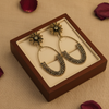 Vintage Bloom Crescent Earrings