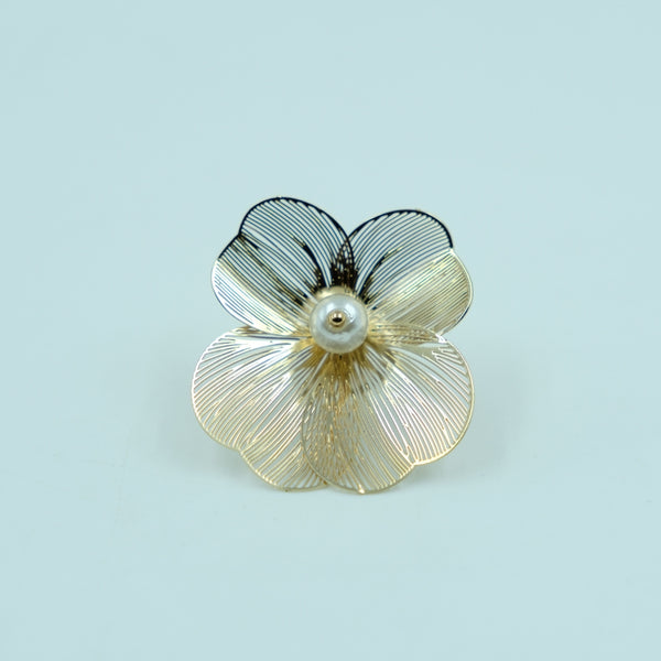 Golden Bloom Pearl Earrings