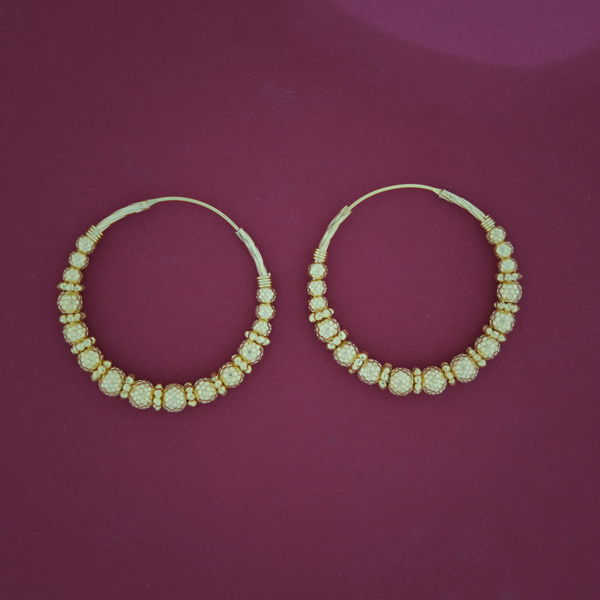 Golden Lattice Hoop Earrings
