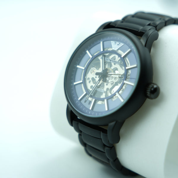 Black Skeleton Dial Luxury Men’s Watch