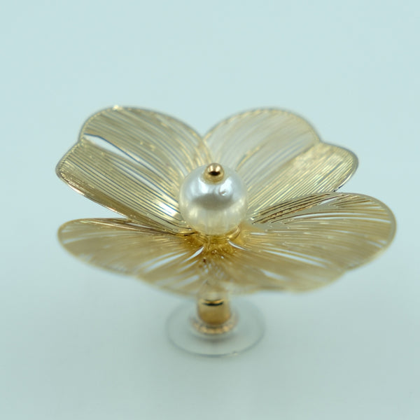 Golden Bloom Pearl Earrings