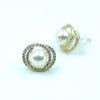 Aurora Pearl Halo Studs