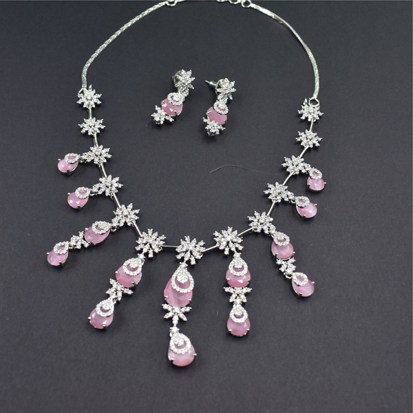 Rosé Snowfall Necklace Set