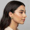 Aurora Gleam Gold Stud Earrings
