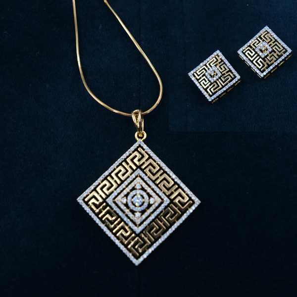 Rajasi Ruby Heritage Pendant Set