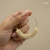 Pearl Bloom Hoop Earrings
