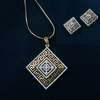 Golden Maze Pendant Set
