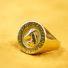 Majestic Stallion Greek Emblem Gold Ring