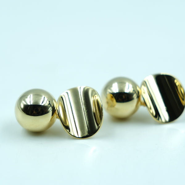 Luna Drop Gold Stud Earrings