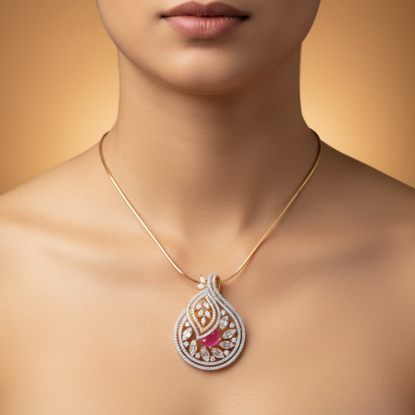 Ruby Royale Pendant Set