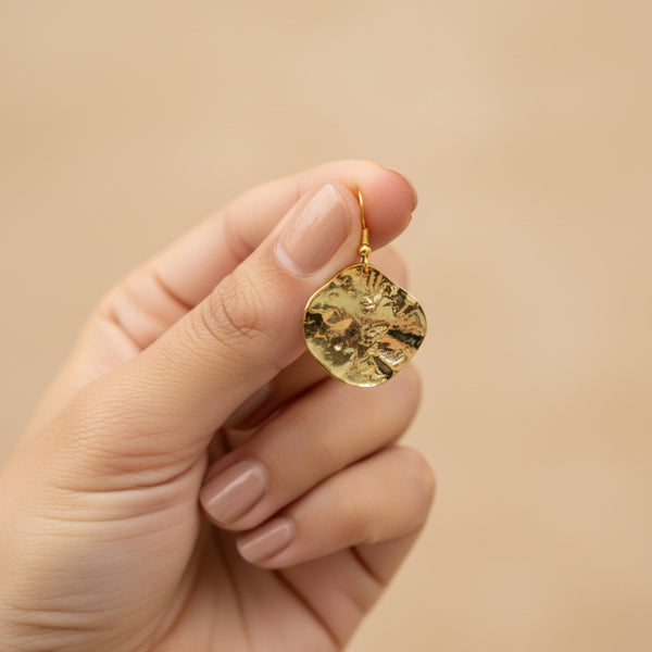 Aurora Gleam Gold Stud Earrings