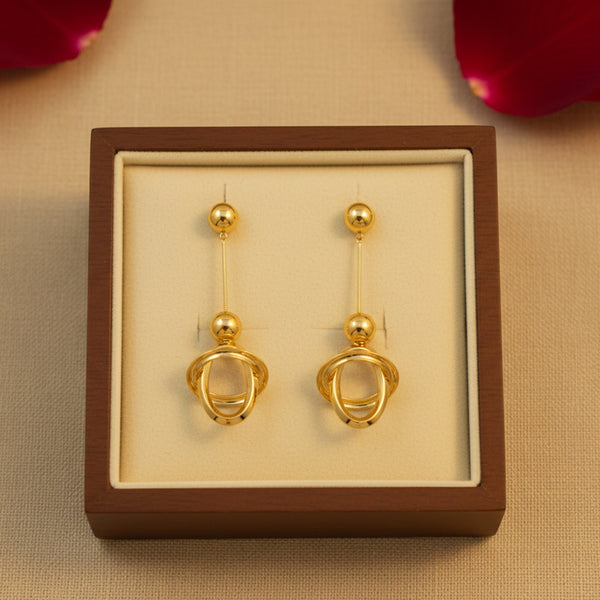 Aurora Interlock Drop Earrings