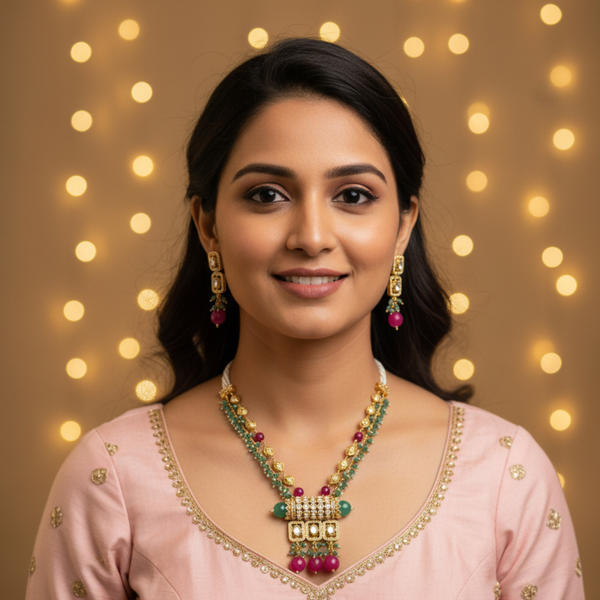 Royal Kundan Bead Necklace