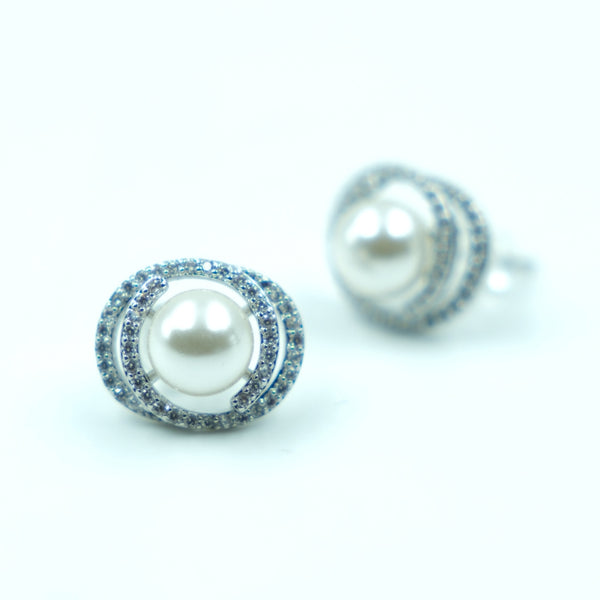 Celeste Blue Pearl Studs