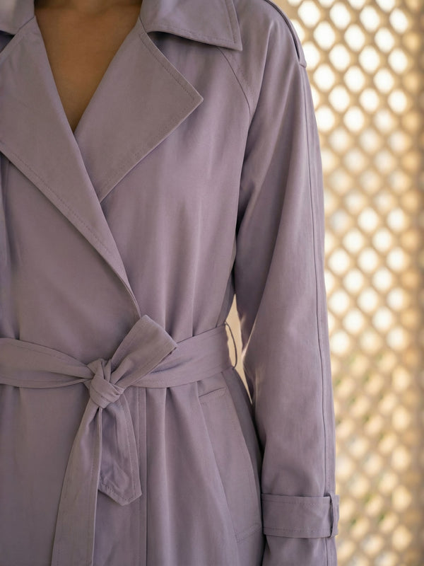 Lavender Luxe Trench Coat