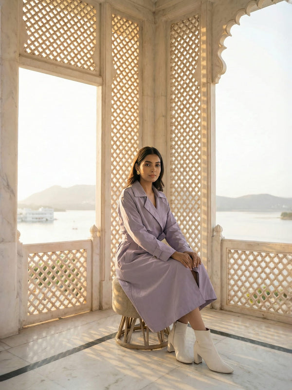 Lavender Luxe Trench Coat
