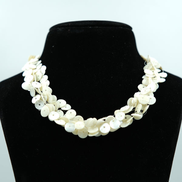 Pearl Shell Cluster Necklace