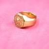 Imperial Caesar Emblem Gold Signet Ring