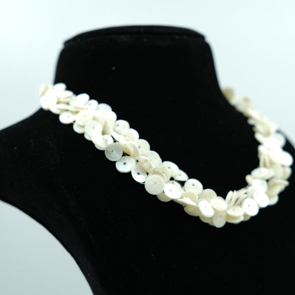 Pearl Shell Cluster Necklace