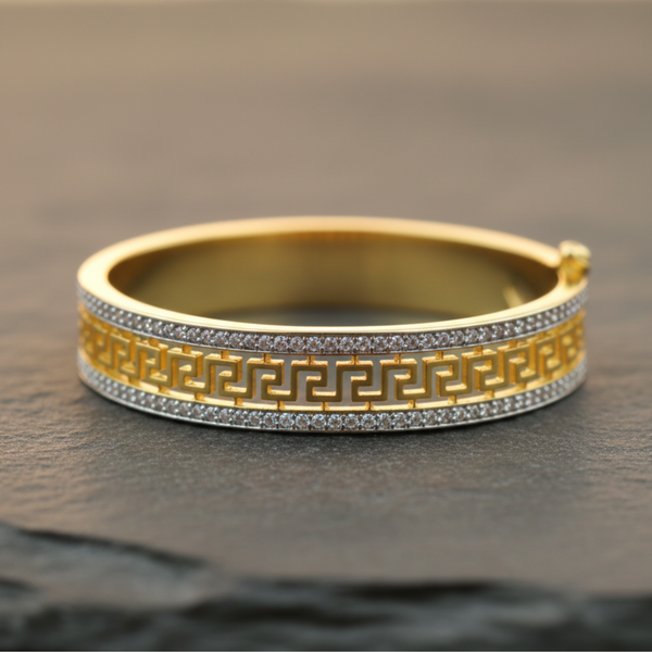 Imperial Greek Key Bangle