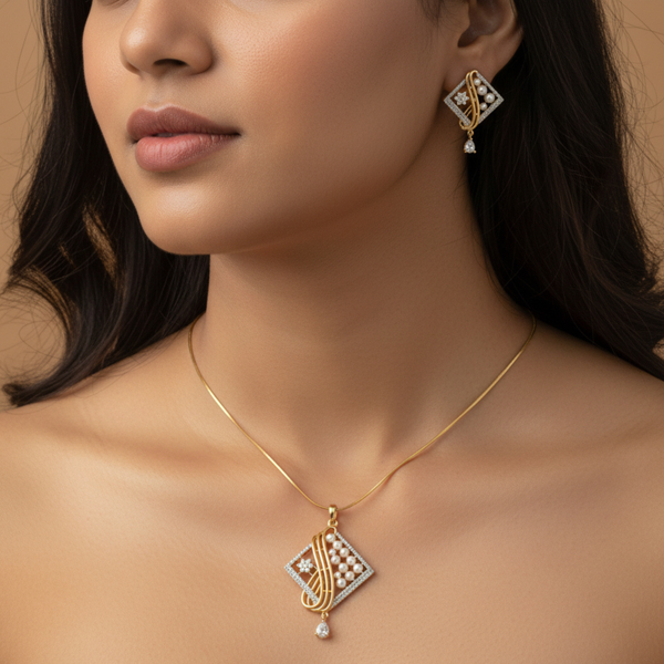 Pearl Veil Elegance Pendant Set