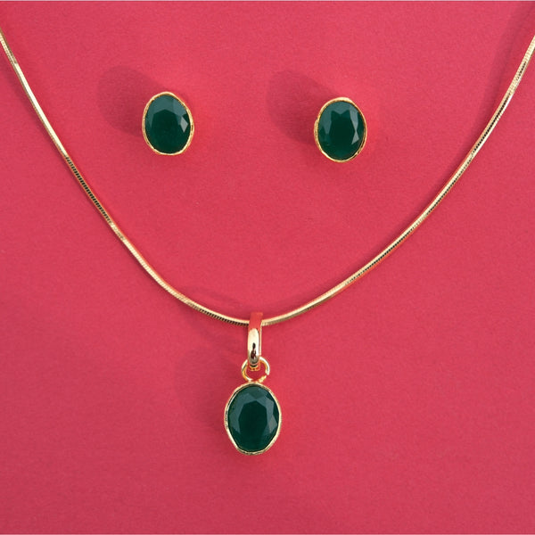 Emerald Grace Pendant Set