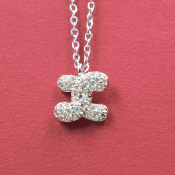 Diamond Initial “I” Pendant