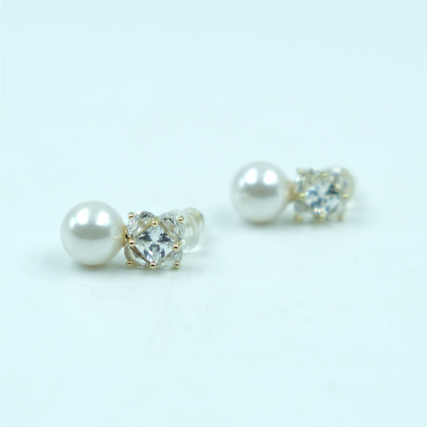 Pearl Blossom Stud Earrings