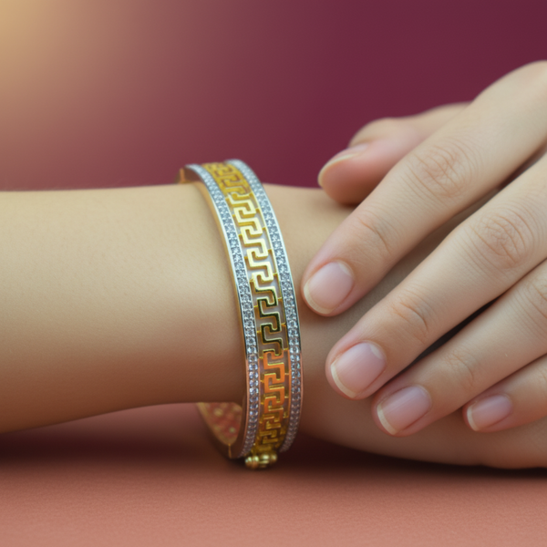 Imperial Greek Key Bangle