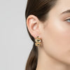 Triple Gleam Gold Stud Earrings