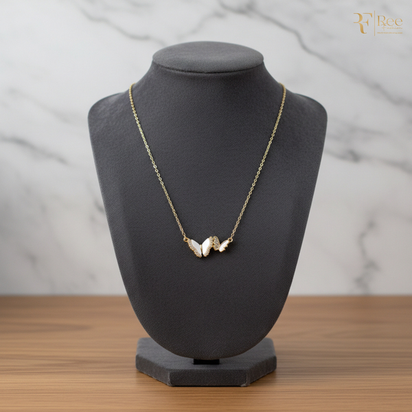Golden Flutter Butterfly Pendant