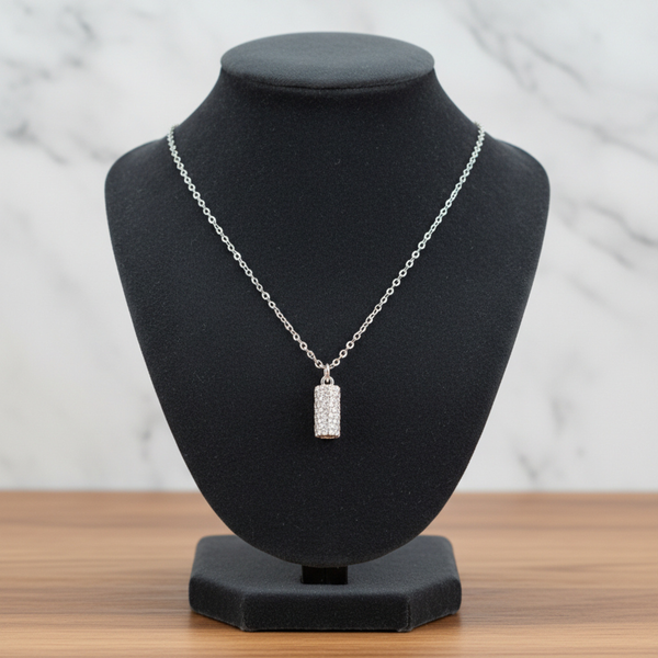 Silver Spark Column Pendant